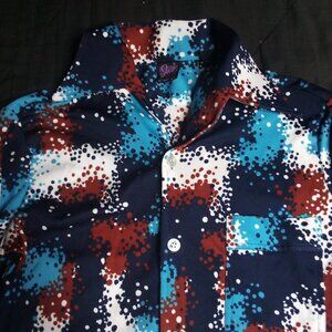 Vintage Joel California Splatter Polyester Disco Shirt